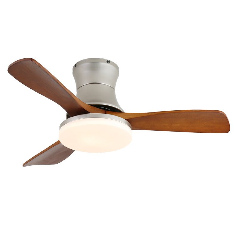Elara Modern Brass Wood Ceiling Fan Light - Neutral Decor