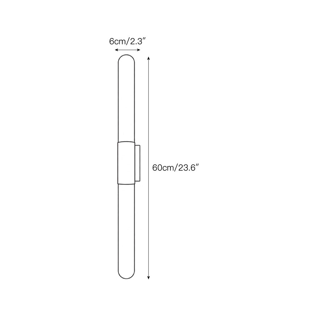 Eireaya Line Alabaster Tube Wall Sconce