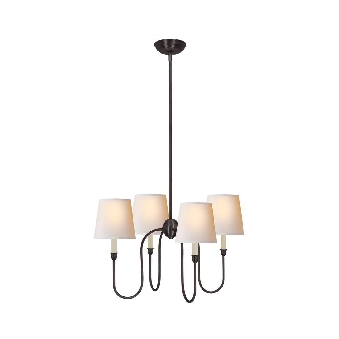 Orianine Chandelier Vendome Brass White Shade