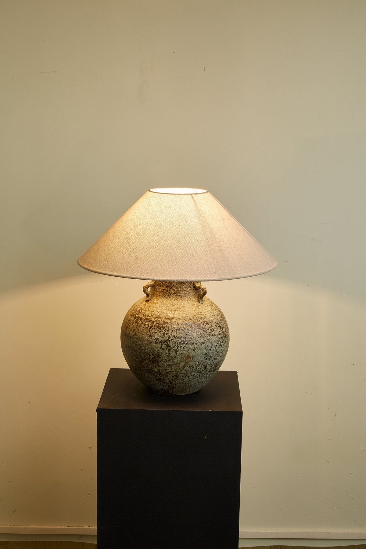 Doria Verdigris Handle Table Lamp