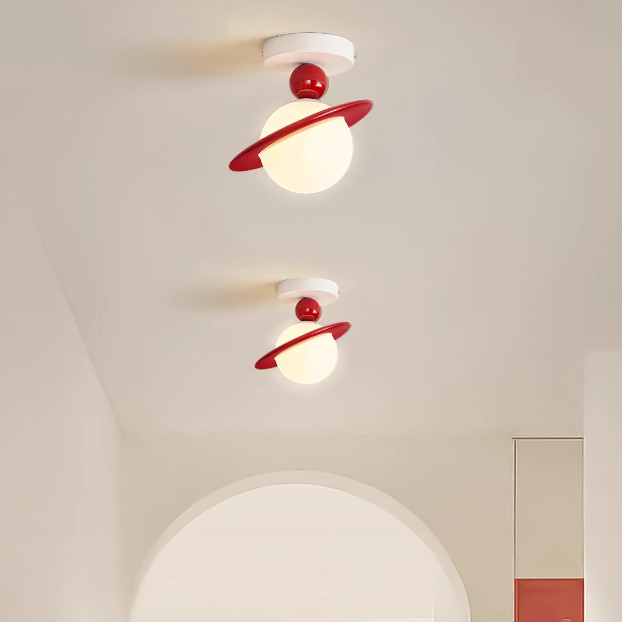 Pivoro Red and White Ceiling Light - Neutral Decor