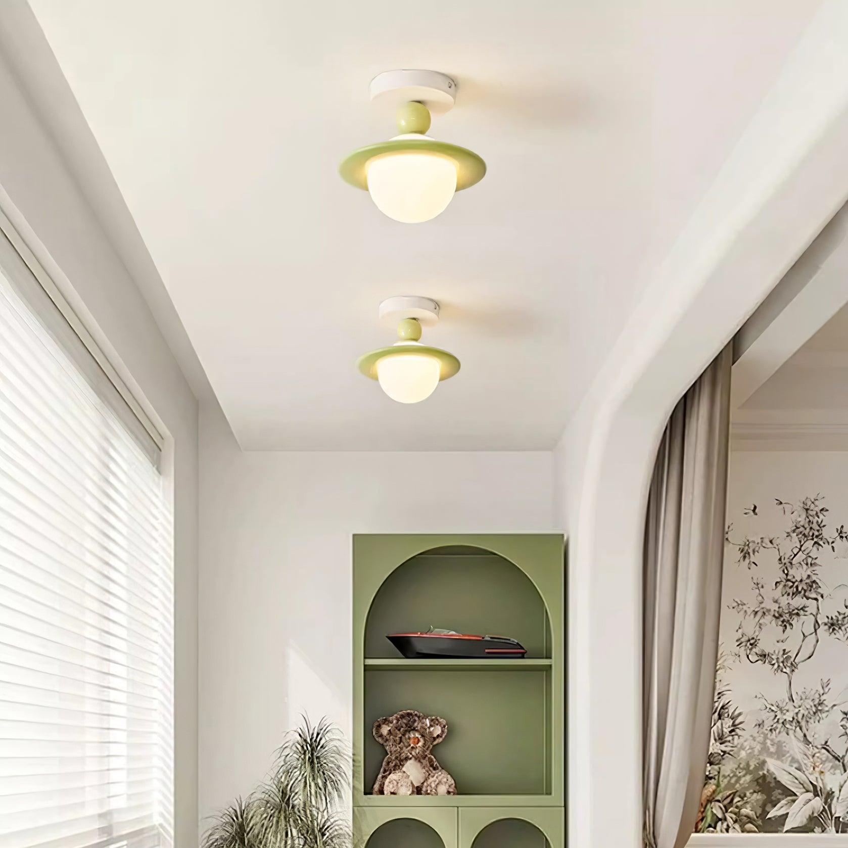 Pivoro Red and White Ceiling Light - Neutral Decor