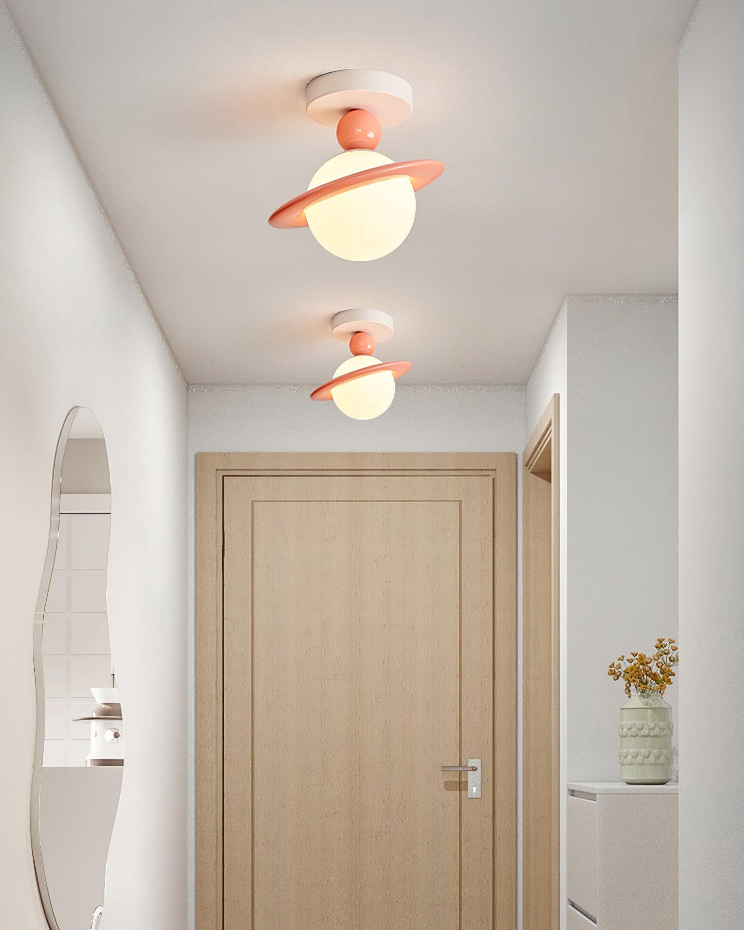 Pivoro Red and White Ceiling Light - Neutral Decor
