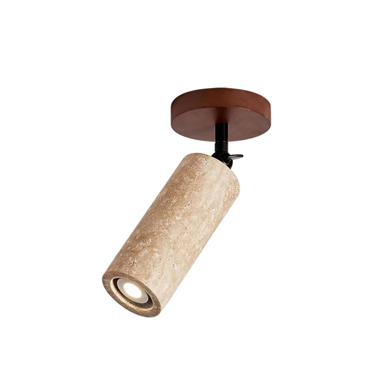 Cesilyra Cylindrical-Tube Travertine Wall Light