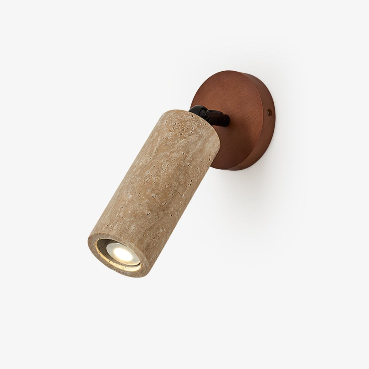 Cesilyra Cylindrical-Tube Travertine Wall Light