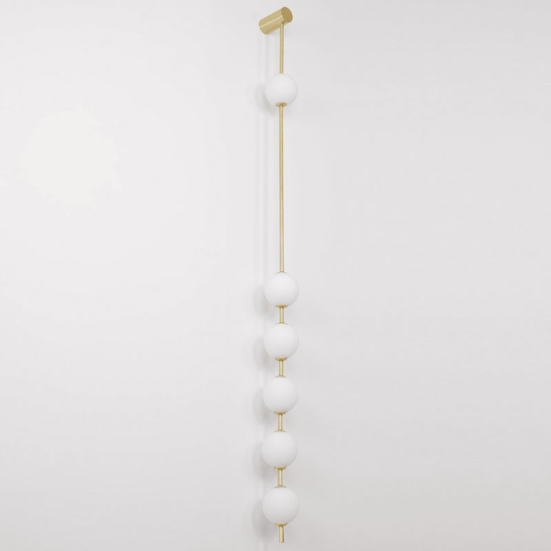 Willa Wall Lamp Vertical Balls Brass