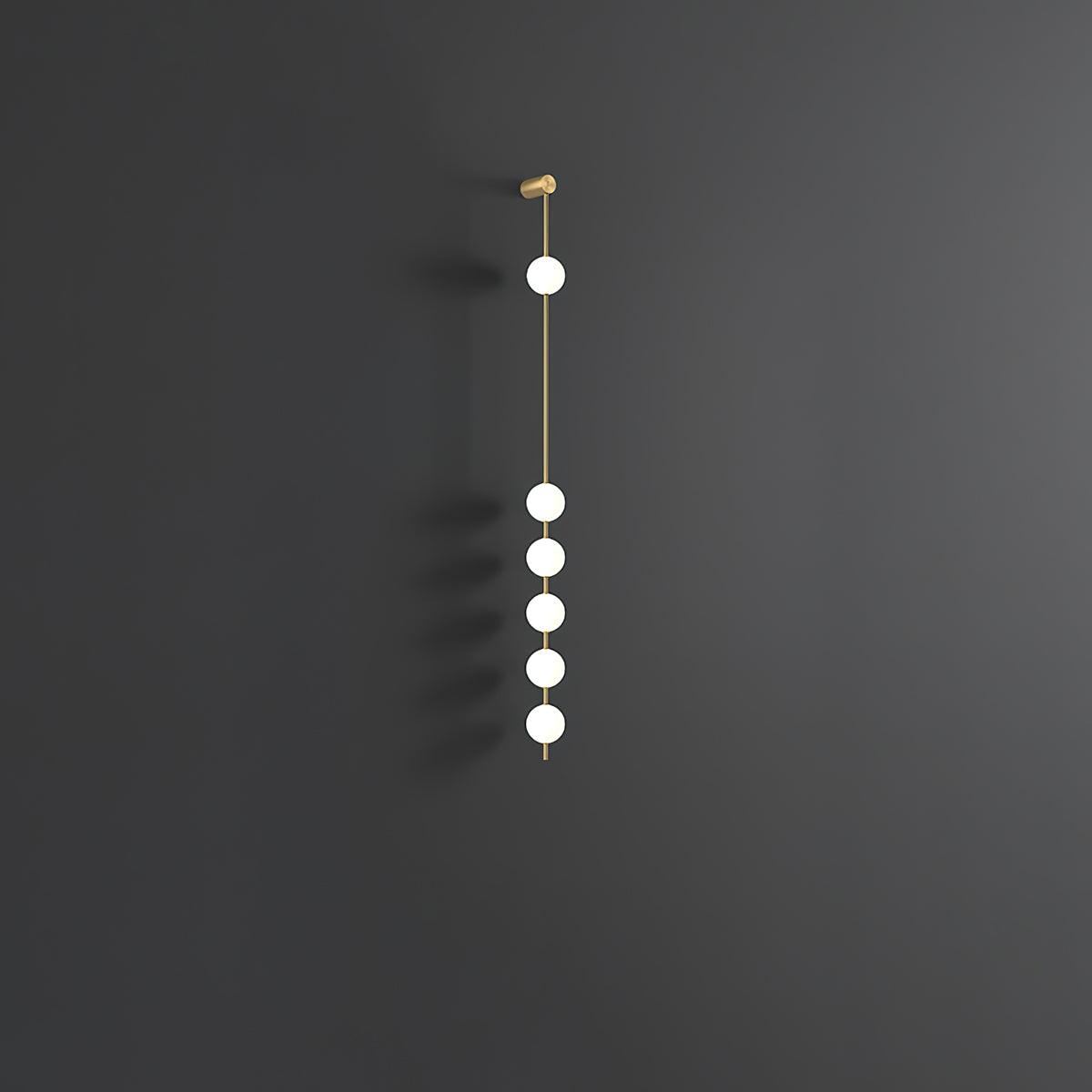 Willa Wall Lamp Vertical Balls Brass