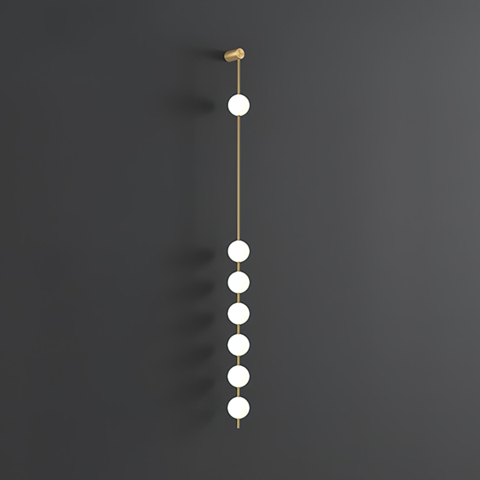 Willa Wall Lamp Vertical Balls Brass