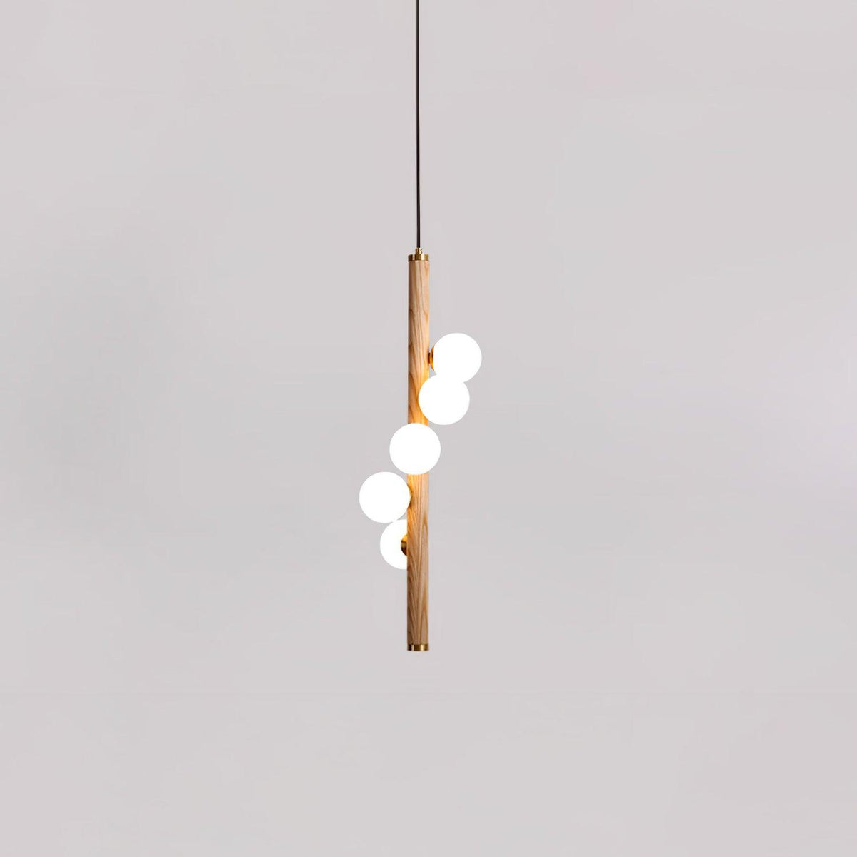 Rinenena Pendant Lamp Wooden Glass Linear