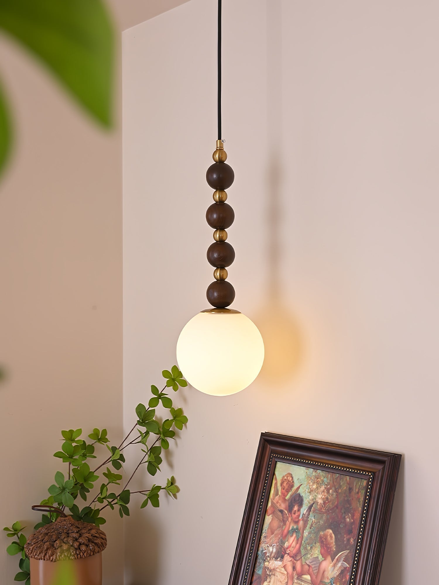 Golie Minimalist Wood Pendant Lamp