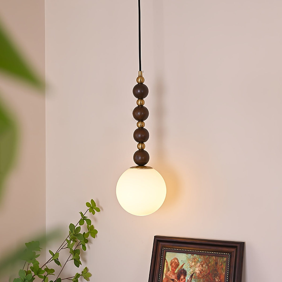 Golie Minimalist Wood Pendant Lamp