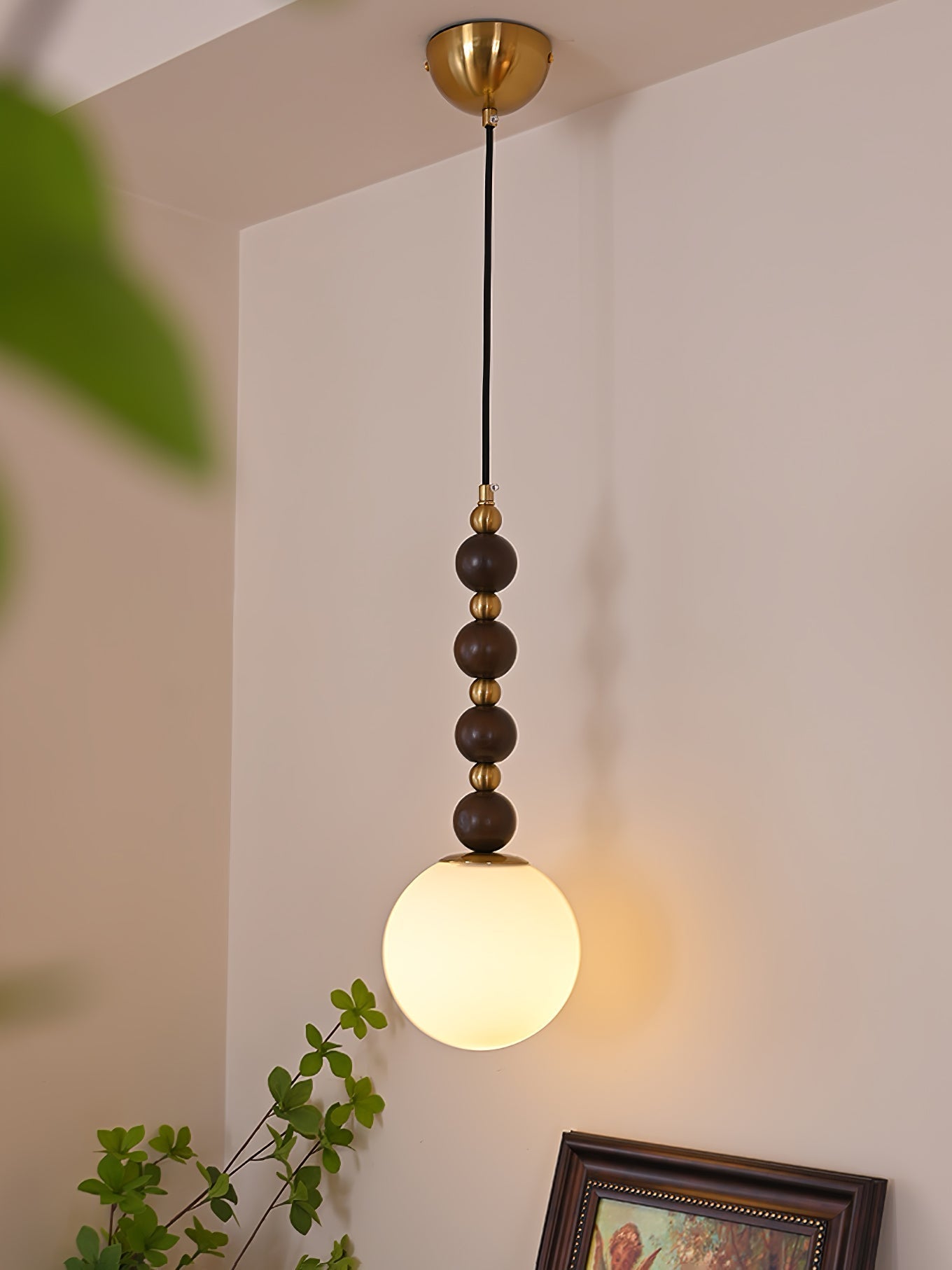 Golie Minimalist Wood Pendant Lamp