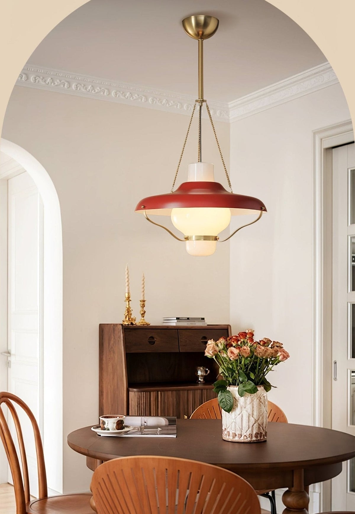 Olaeon Mid-Century Glass Pendant Light