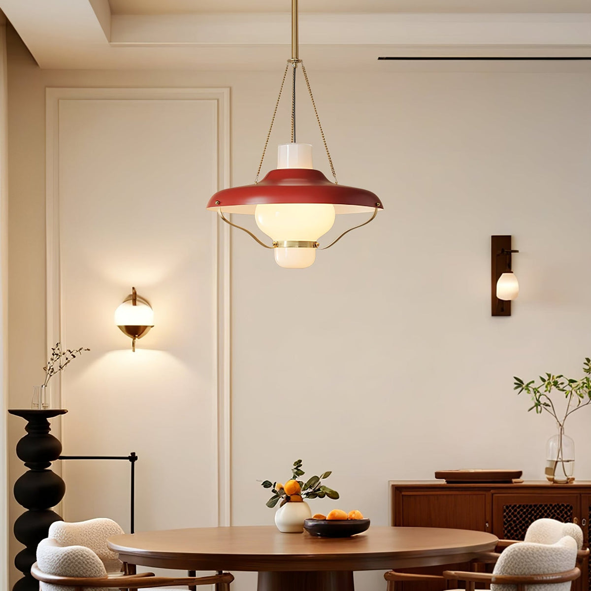 Olaeon Mid-Century Glass Pendant Light