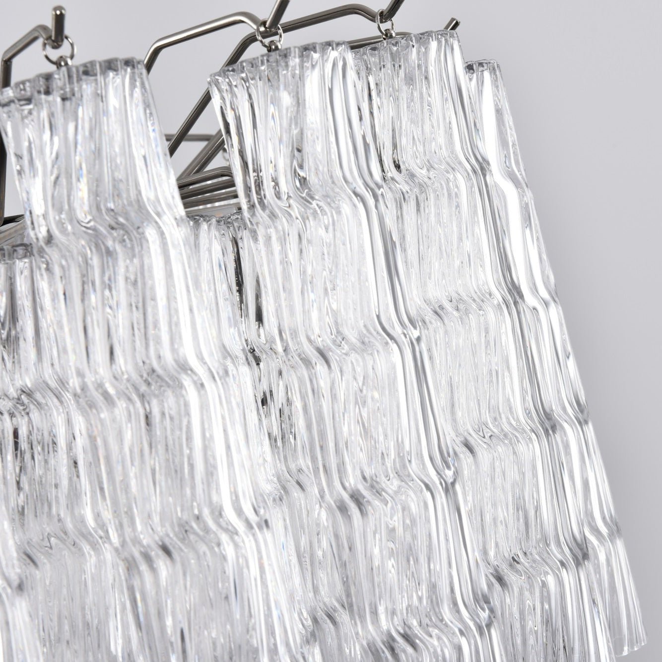 Veliella Chandelier Murano Glass Tiered Cascading Waves