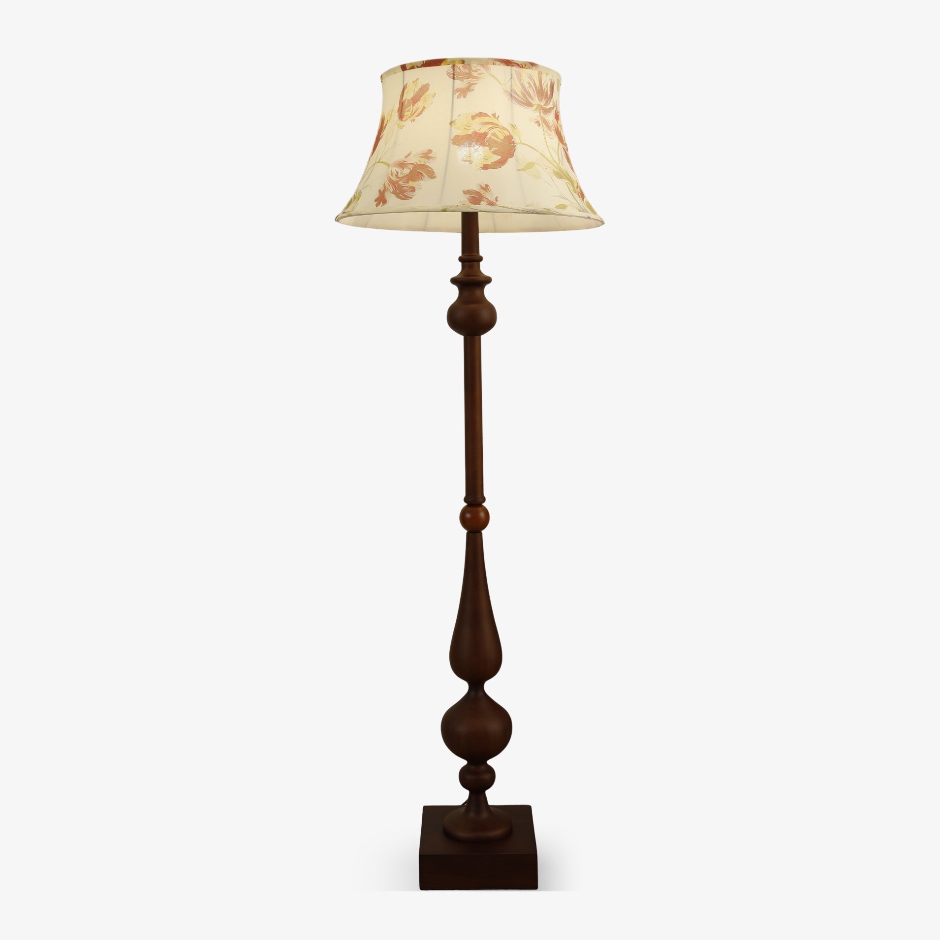 Floren Wood Fabric Classic Floor Lamp