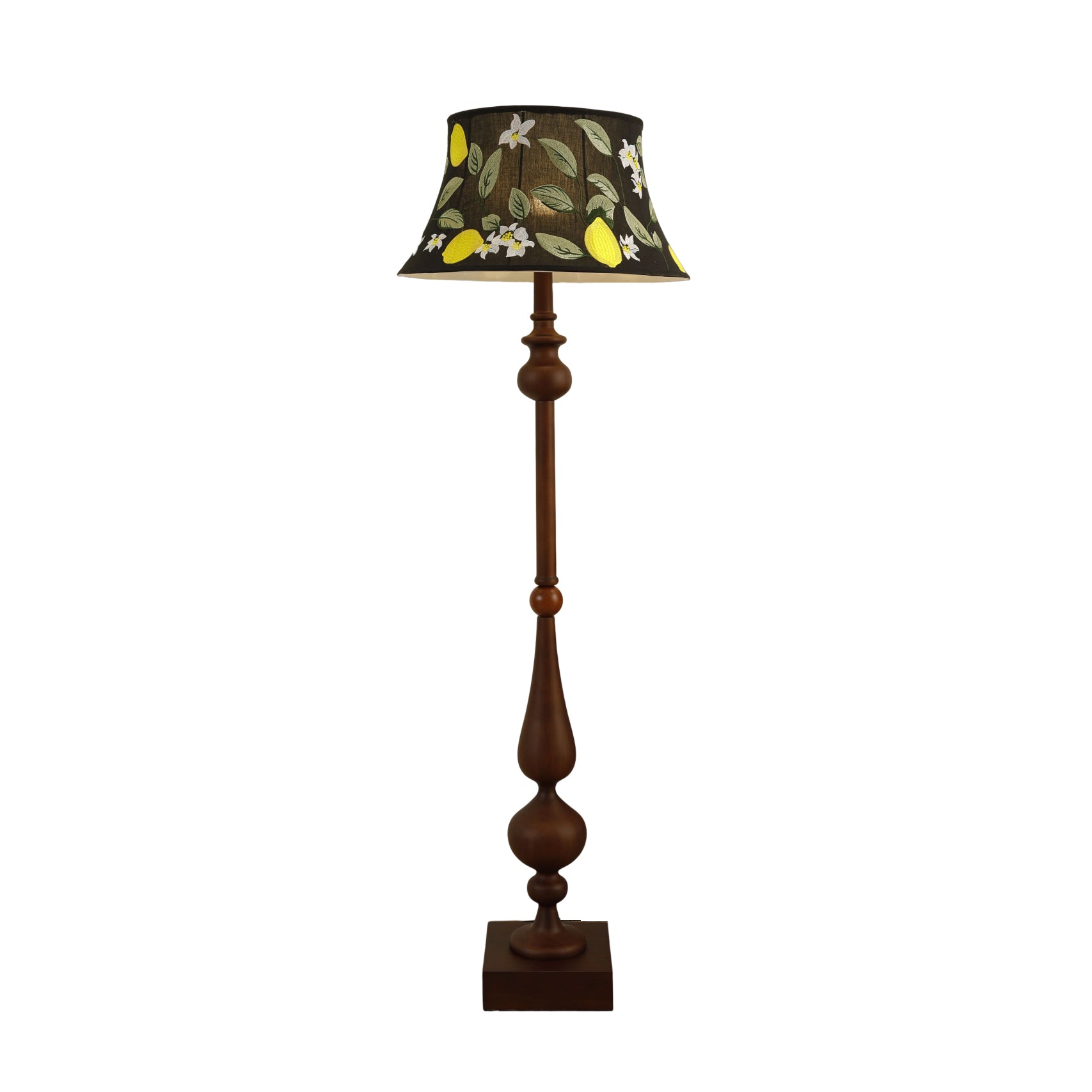 Floren Wood Fabric Classic Floor Lamp