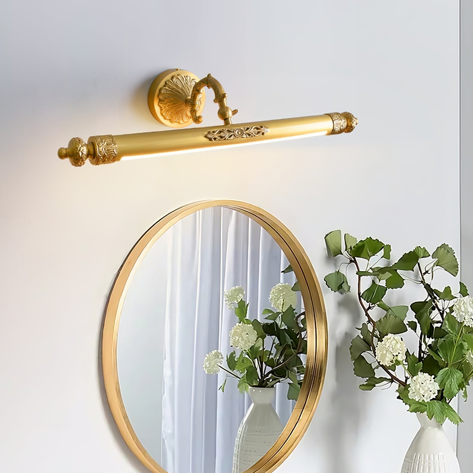 Cloren Premium Nordic Art Vanity Brass Wall Light