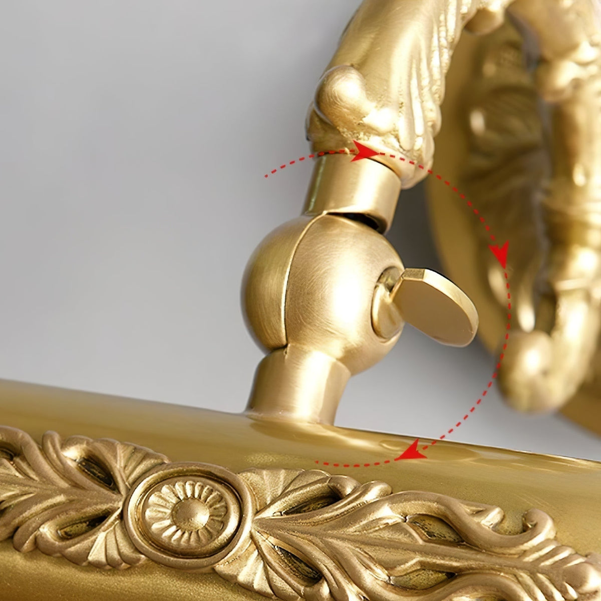 Cloren Premium Nordic Art Vanity Brass Wall Light