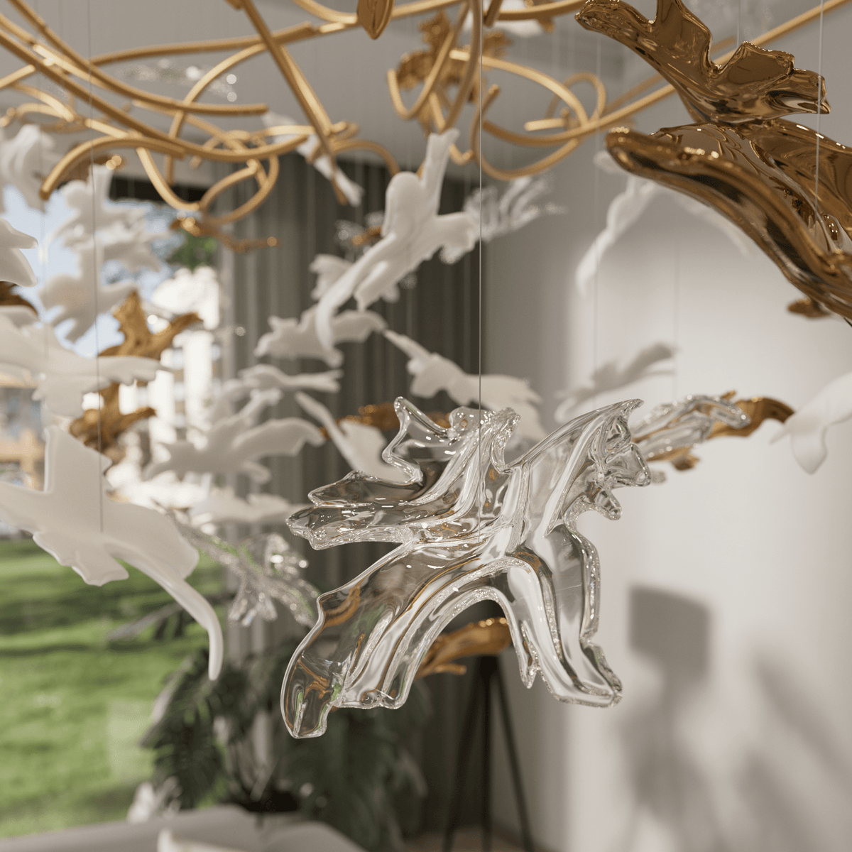 Arinan Floral Glass Chandelier