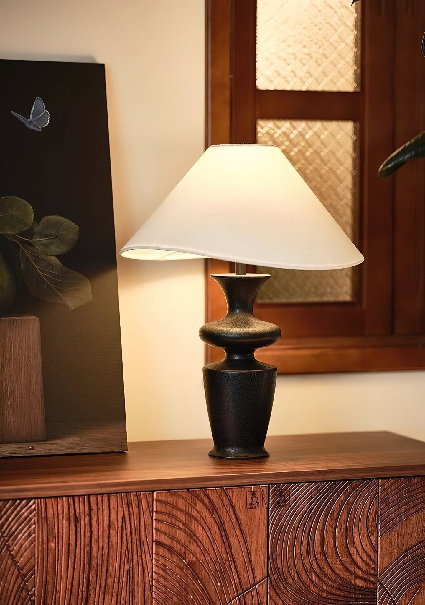 Sylaleria Minimalist Wood Table Lamp