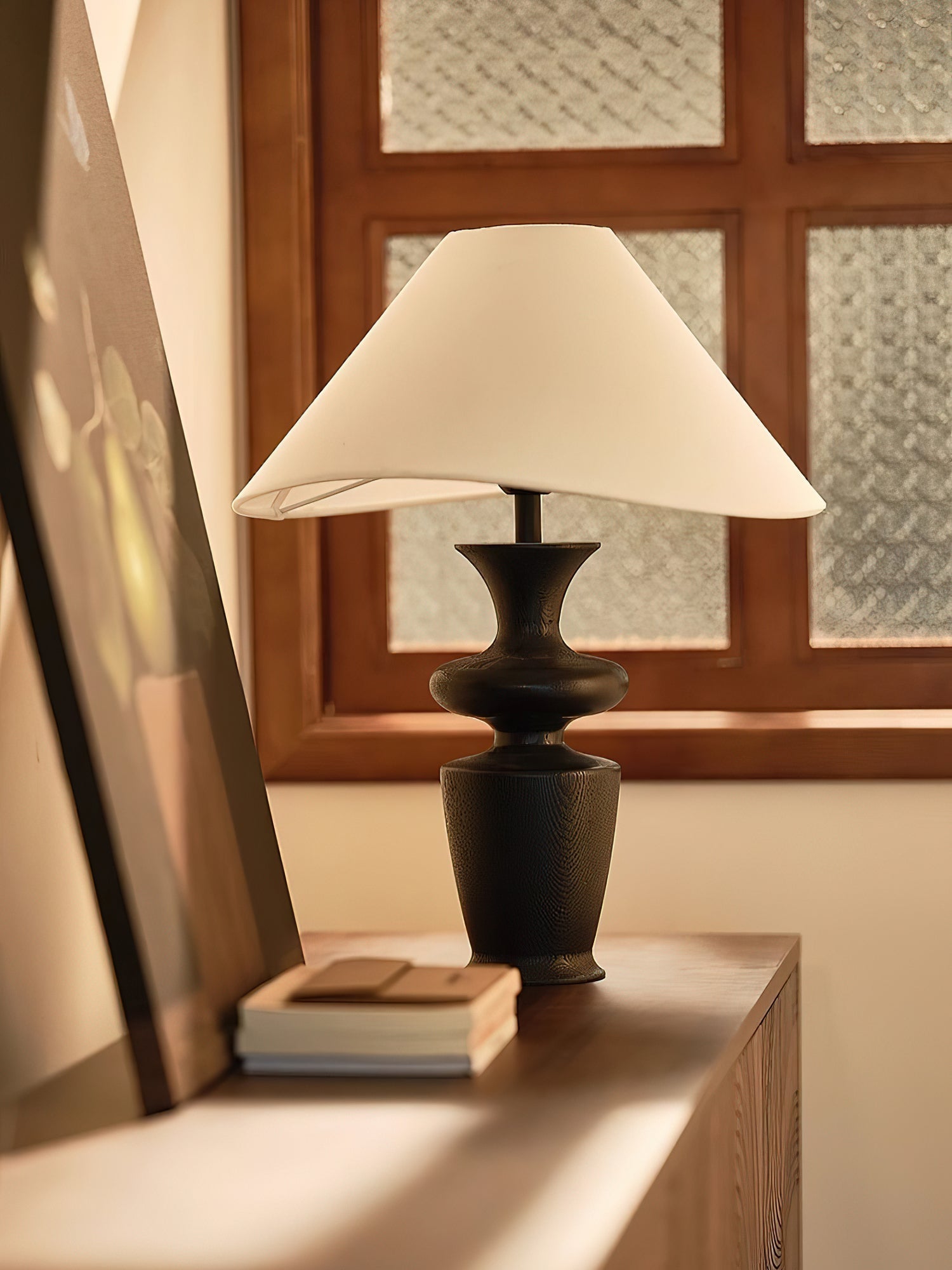 Sylaleria Minimalist Wood Table Lamp