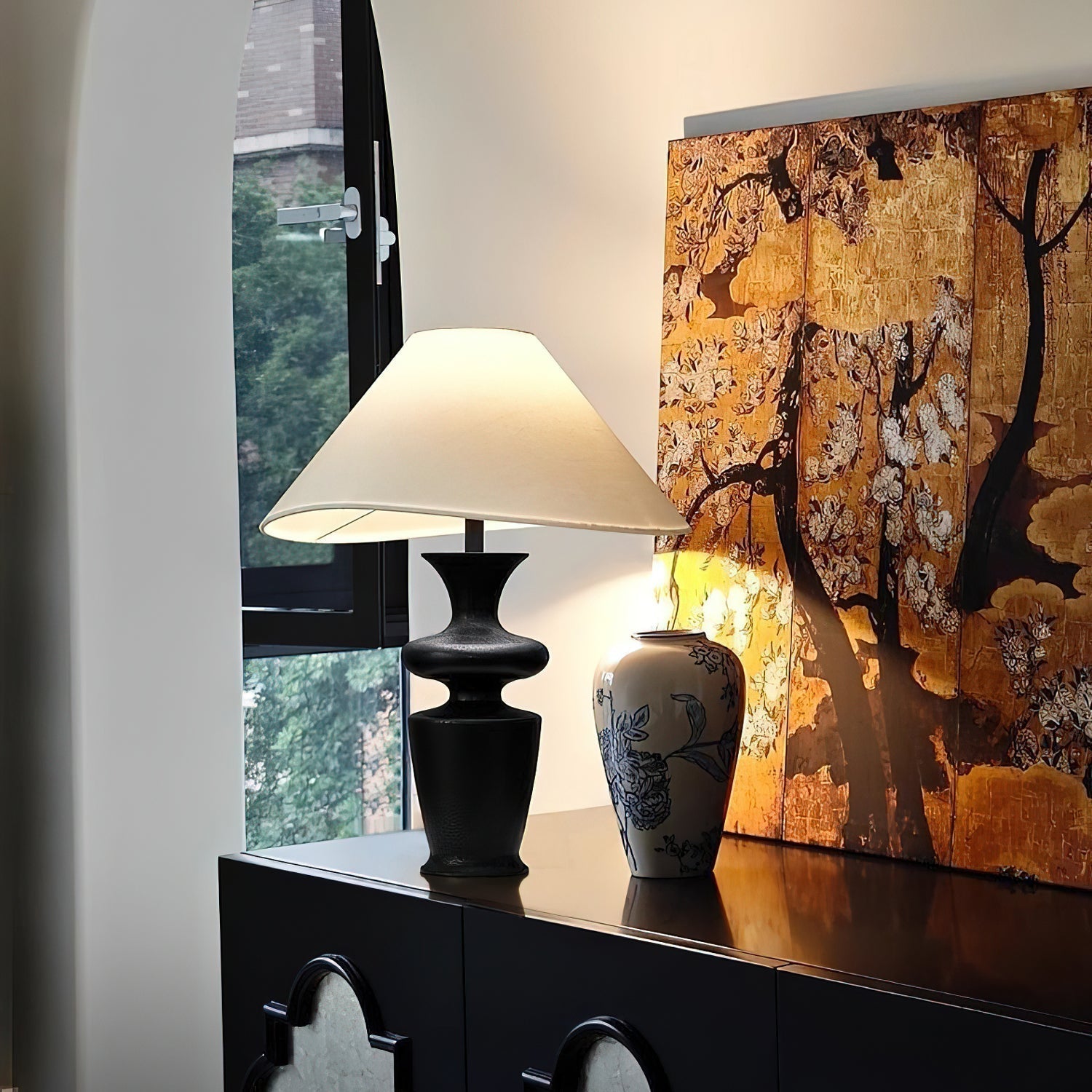 Sylaleria Minimalist Wood Table Lamp