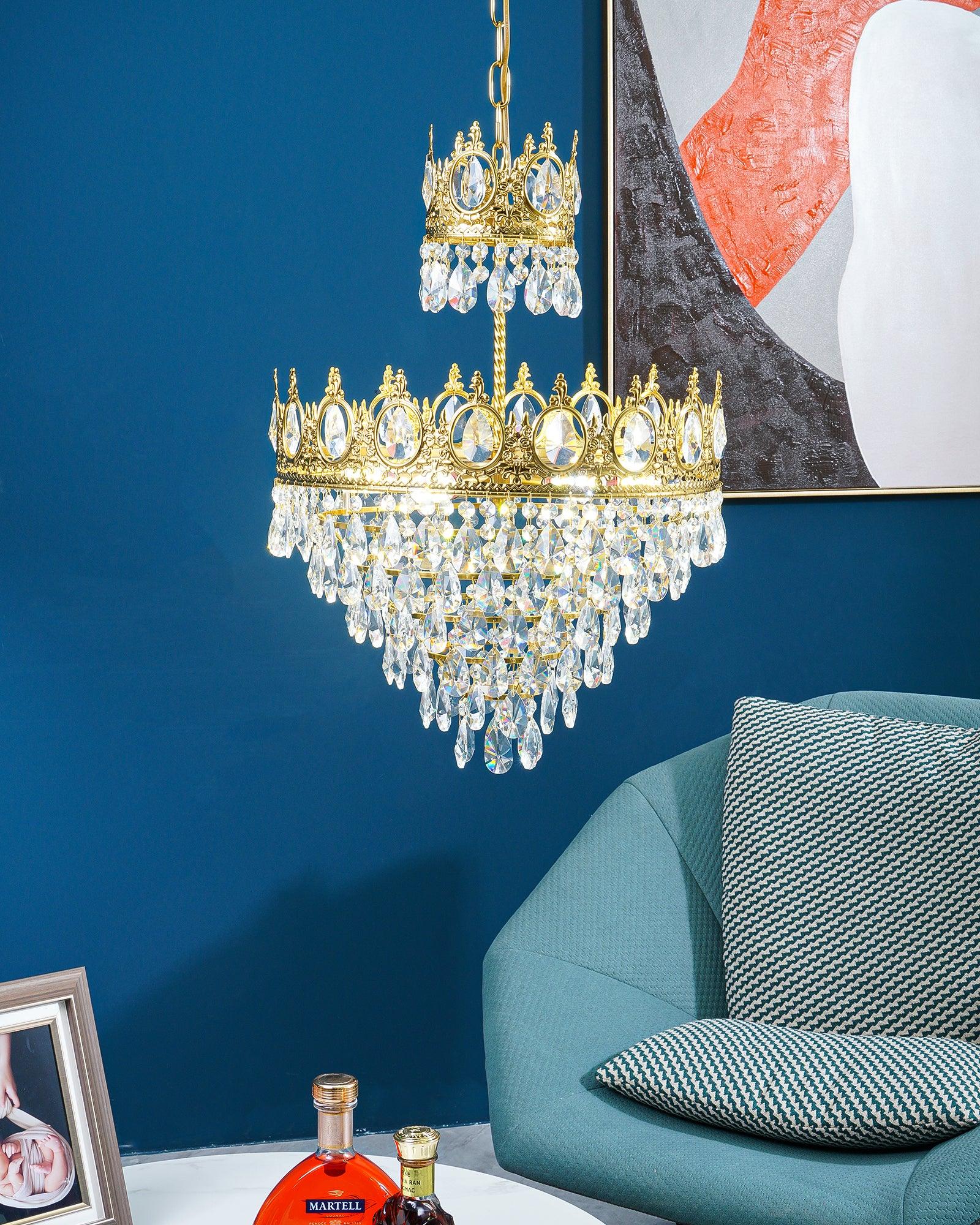 Luxeian Vintage Crystal Chandelier