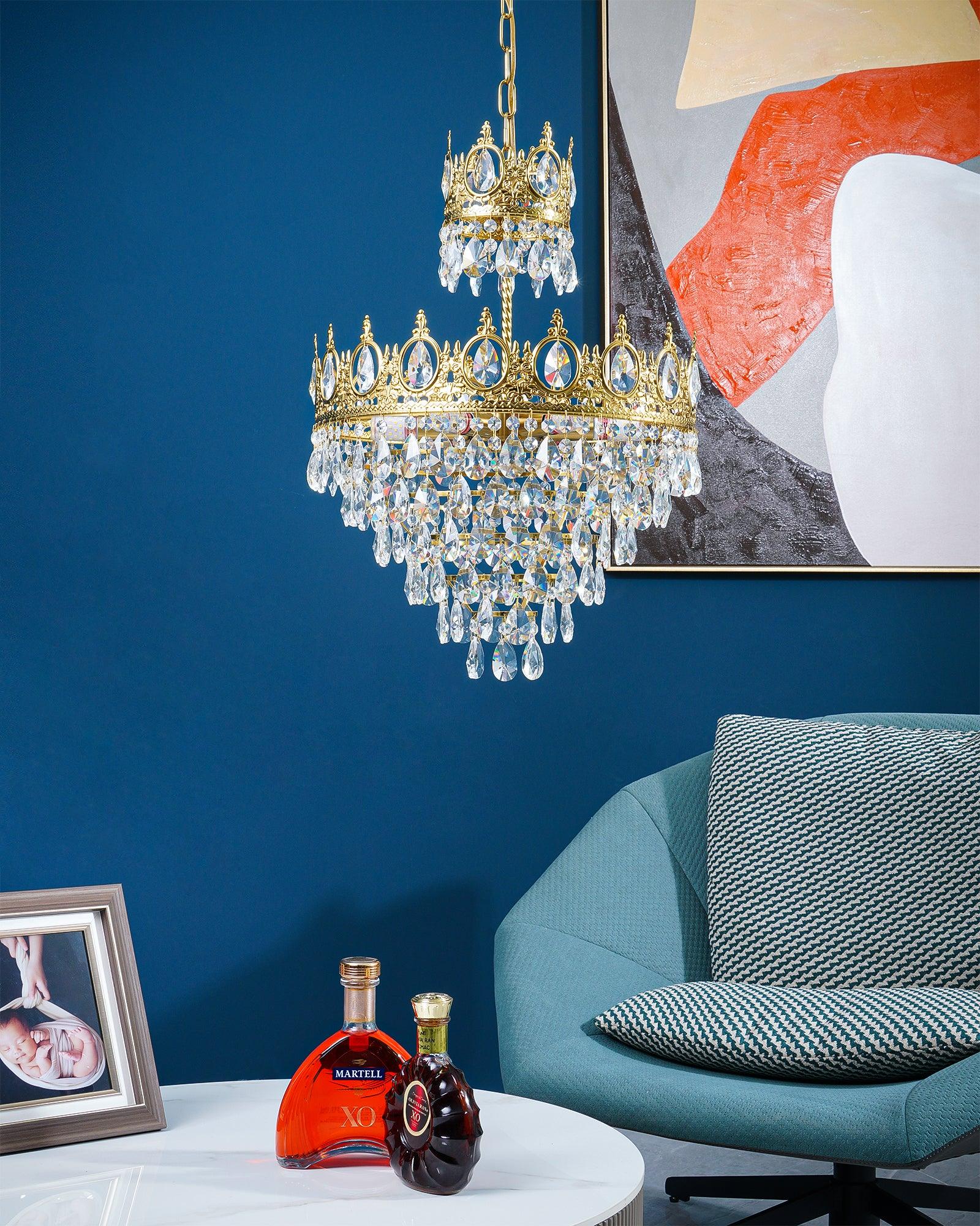 Luxeian Vintage Crystal Chandelier