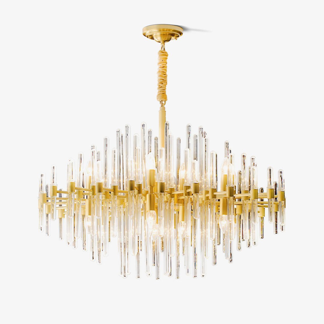 Jorine Chandelier Antique Brass Starburst