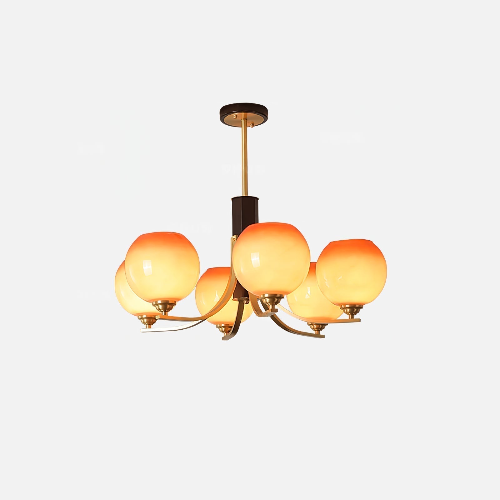 Caliriel Chandelier Vintage Caramel Globe