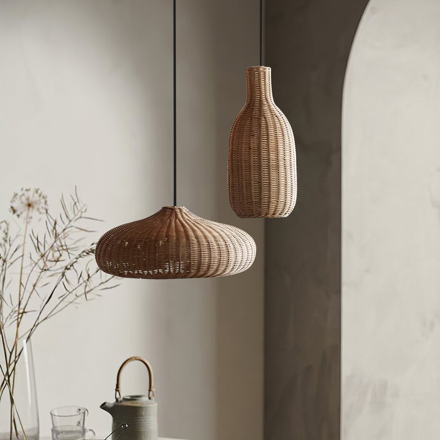 Savana Rattan Pendant Light - Neutral Decor