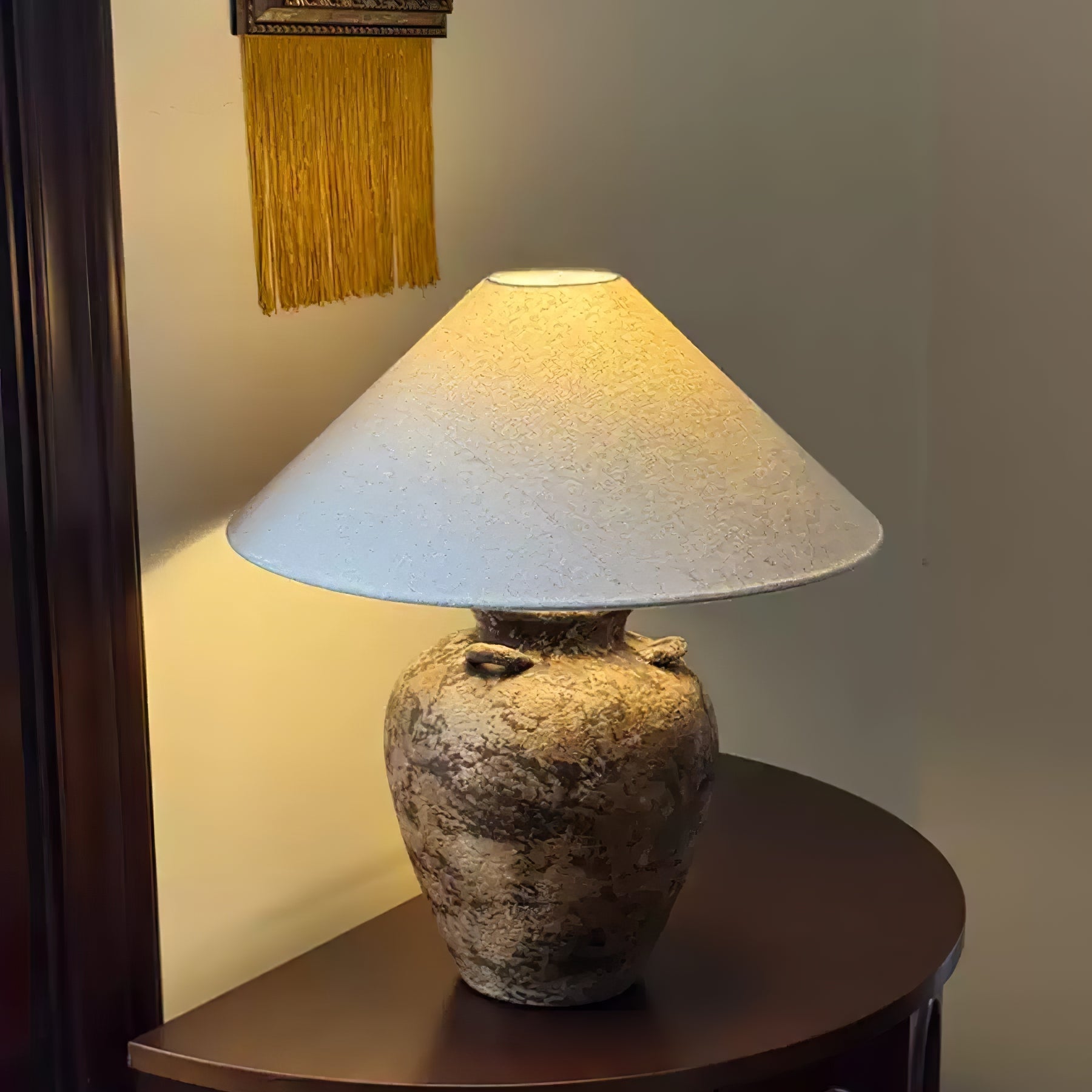 Mirisaya Vintage Fabric Table Lamp