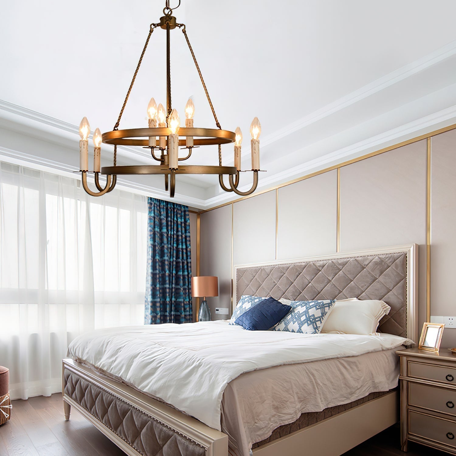 Vintara Brass Candle Chandelier