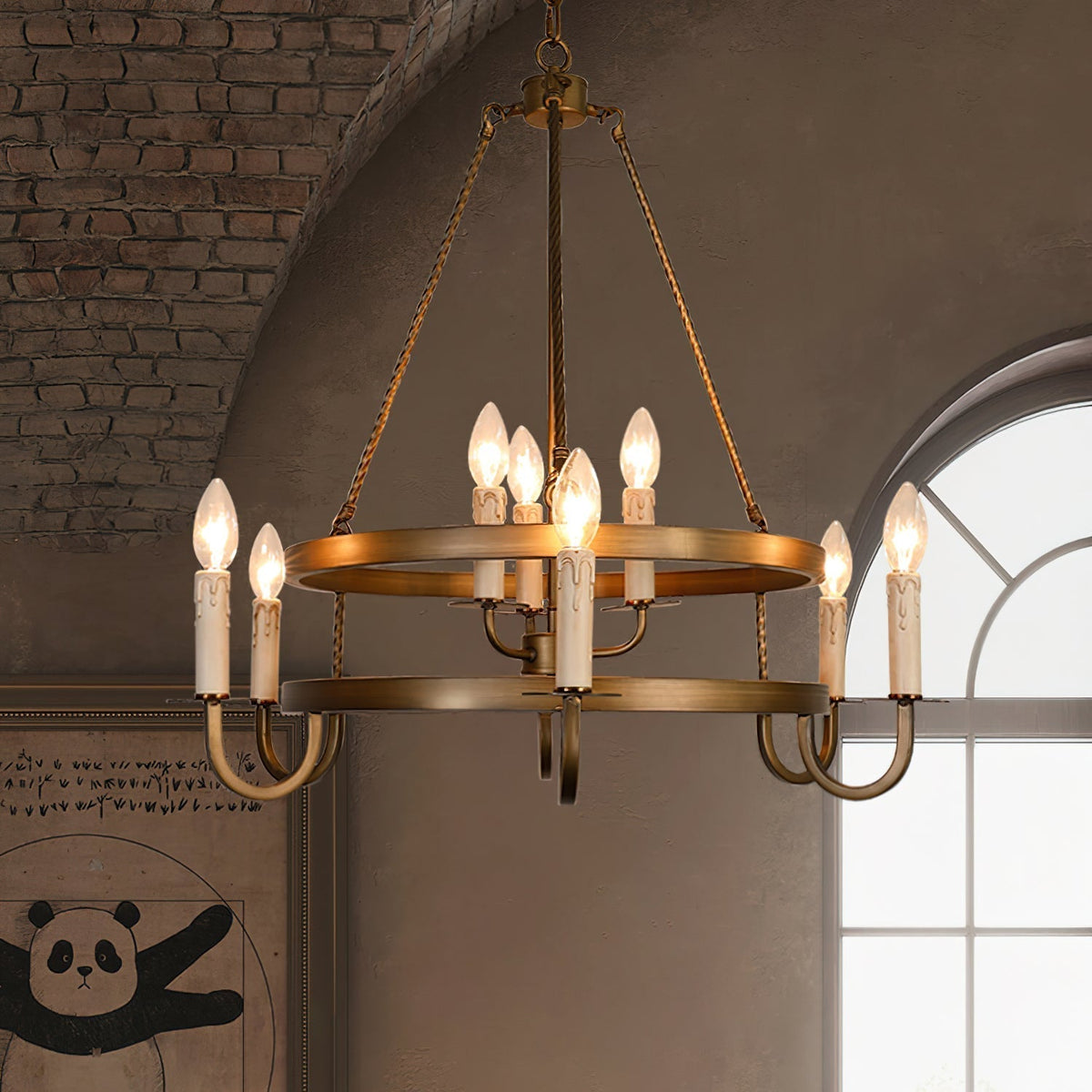 Vintara Brass Candle Chandelier