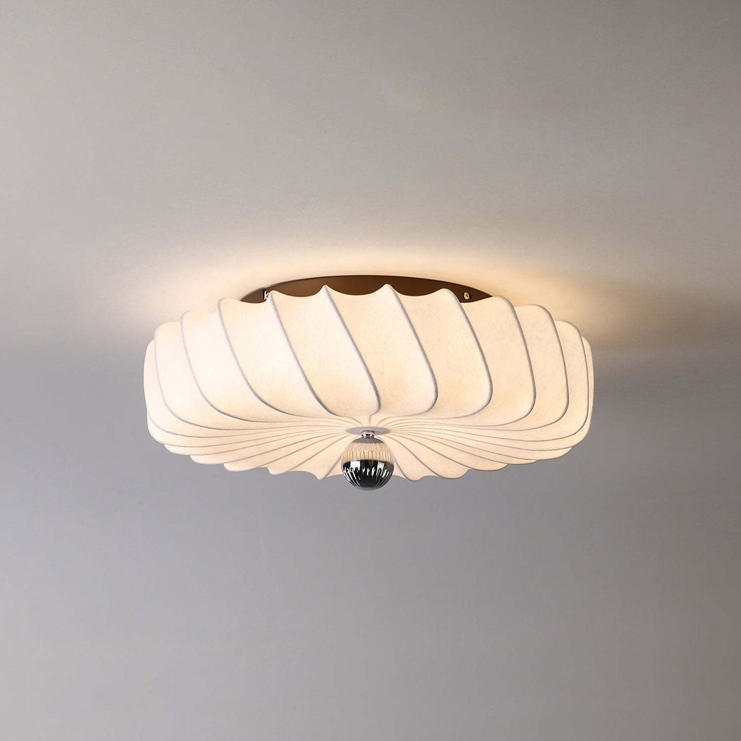 Zelore Swirl Fabric Bronze Pendant Light