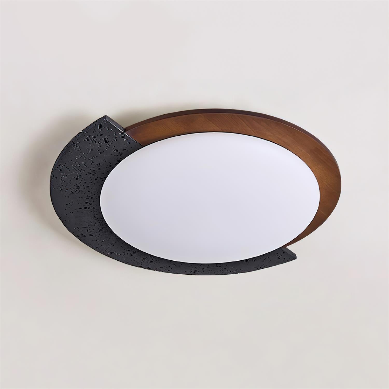 Ritta Travertine Oval LED Ceiling Light - Neutral Decor