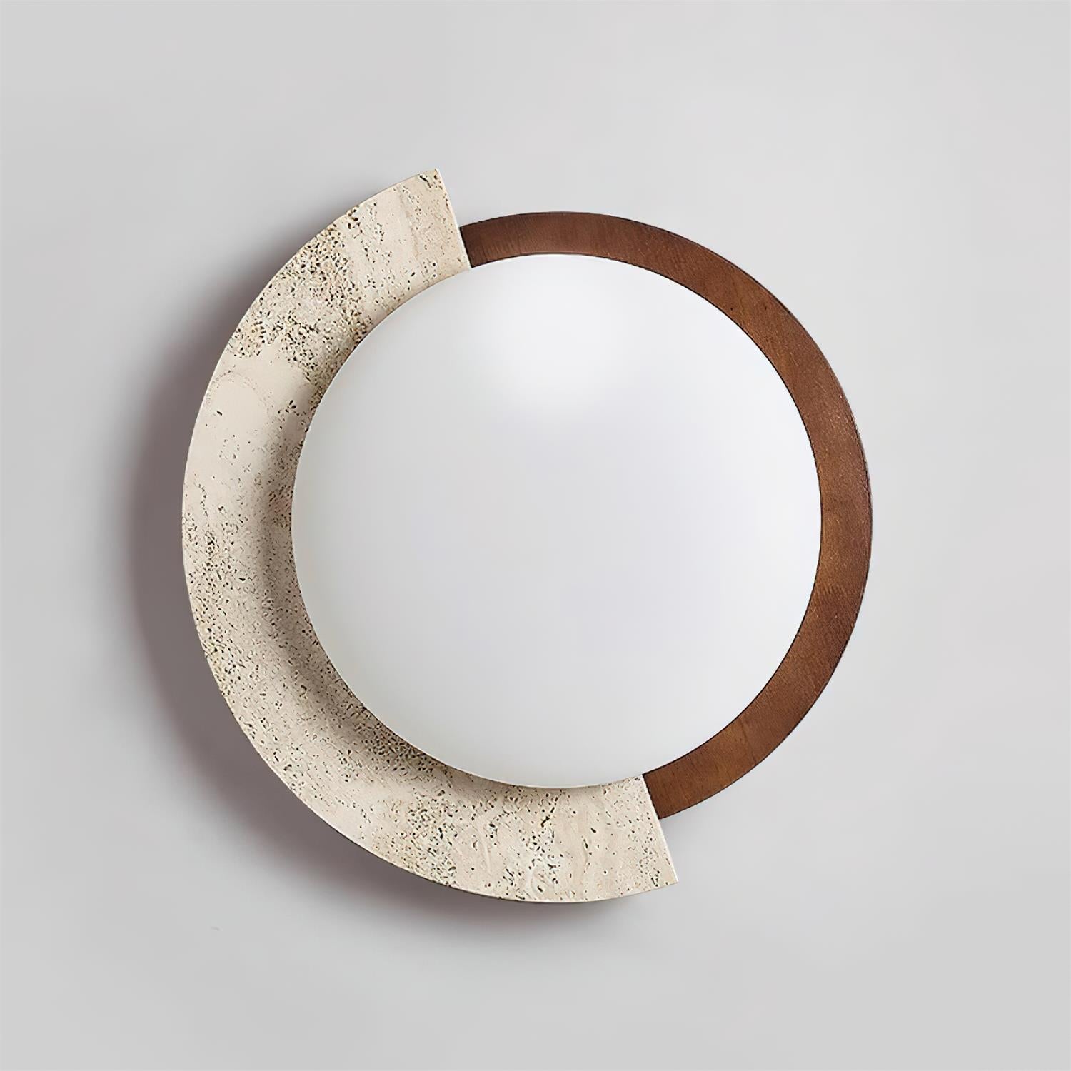 Ritta Travertine Oval LED Ceiling Light - Neutral Decor