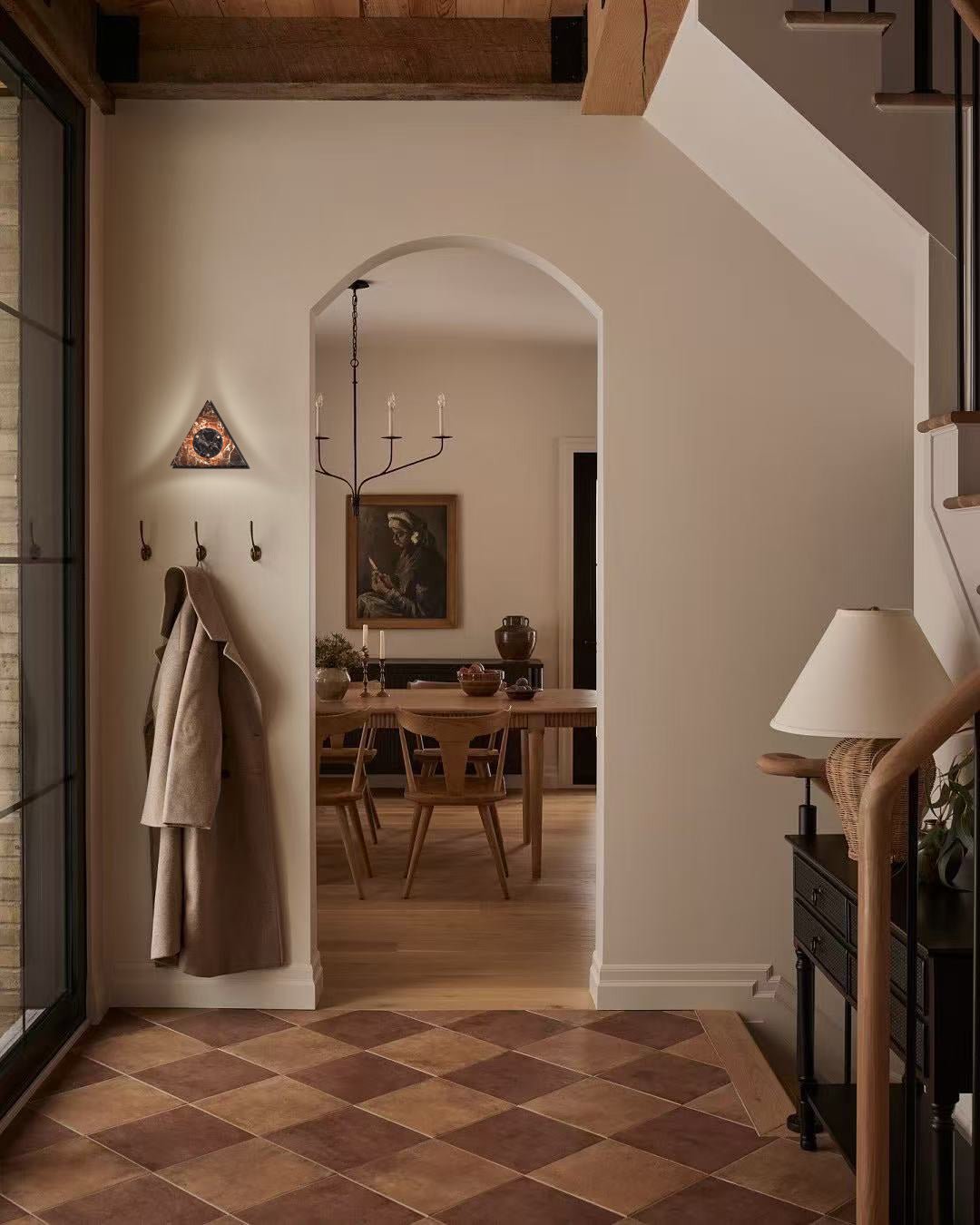 Pyramid Rustic Marble Wall Light