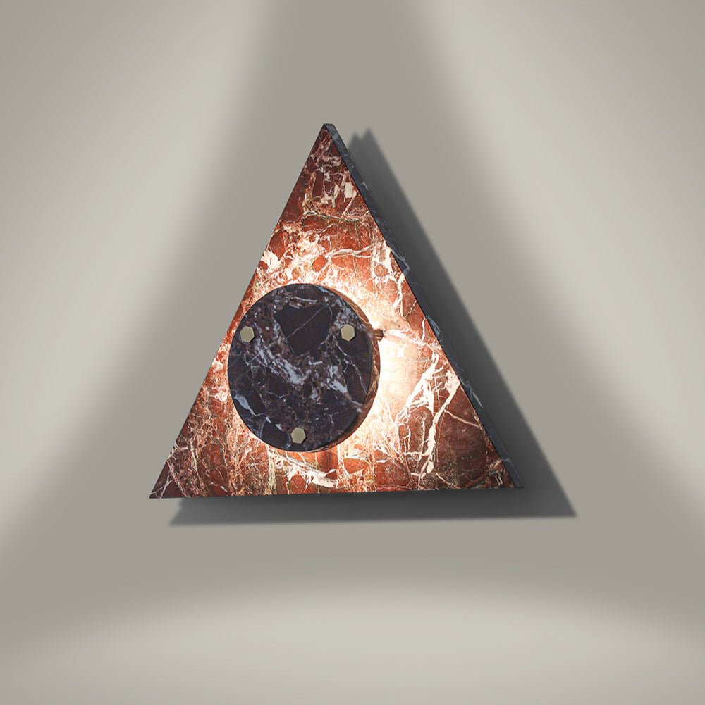 Pyramid Rustic Marble Wall Light