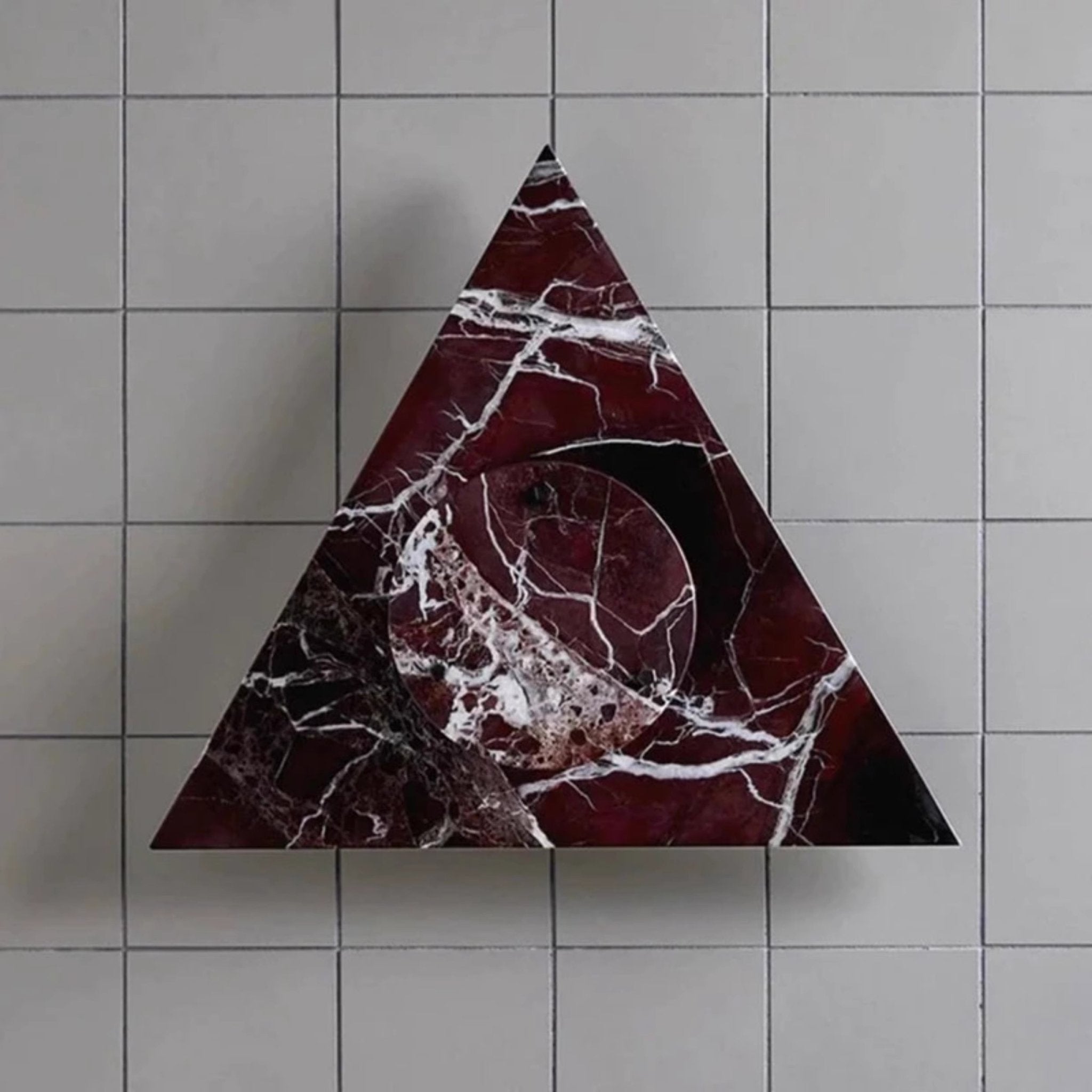 Pyramid Rustic Marble Wall Light
