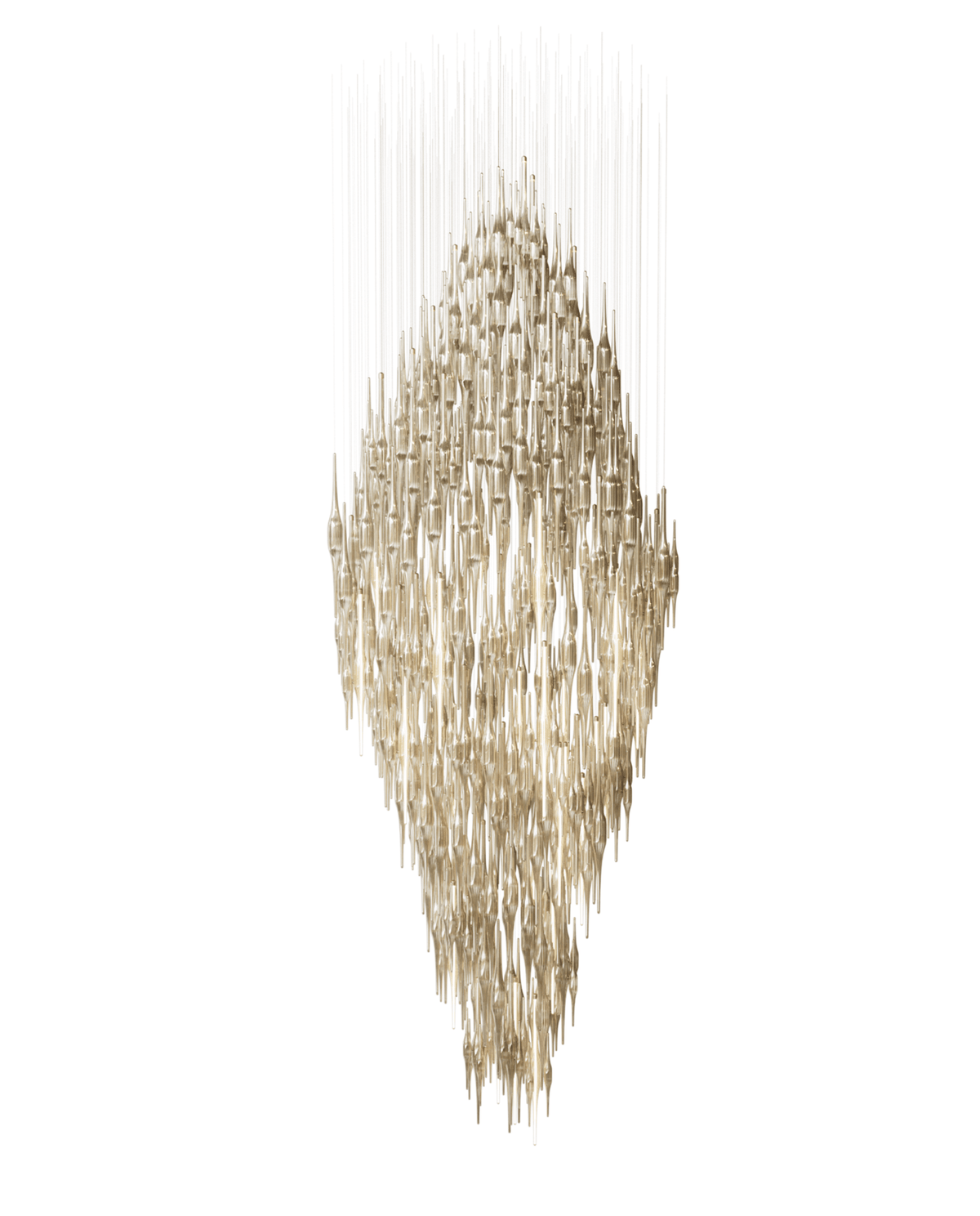HydroDrop Amber Glass Grand Cascade Chandelier