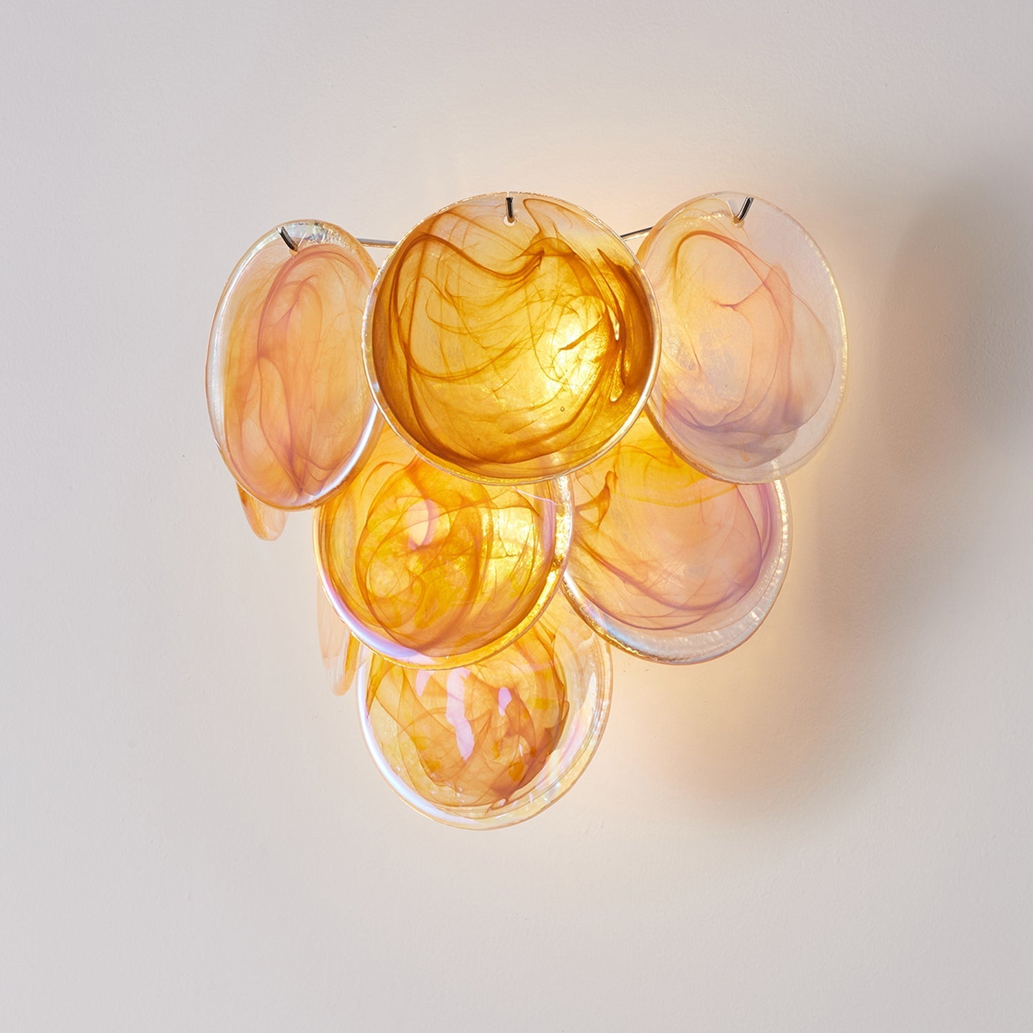 Vivelle Wall Light Ethereal Glass Petal - Neutral Decor