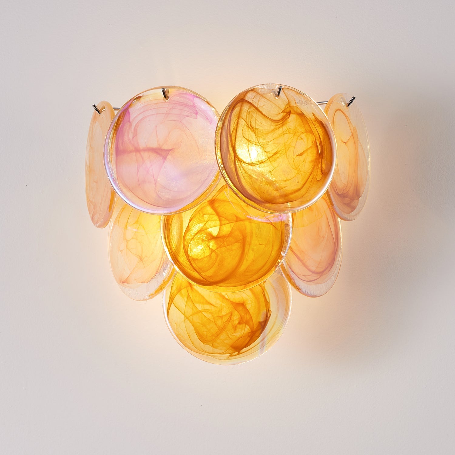 Vivelle Wall Light Ethereal Glass Petal - Neutral Decor