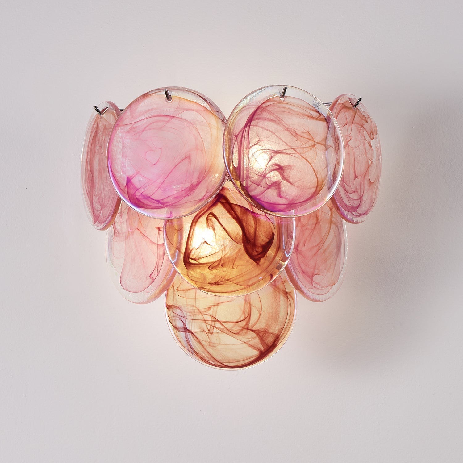 Vivelle Wall Light Ethereal Glass Petal - Neutral Decor