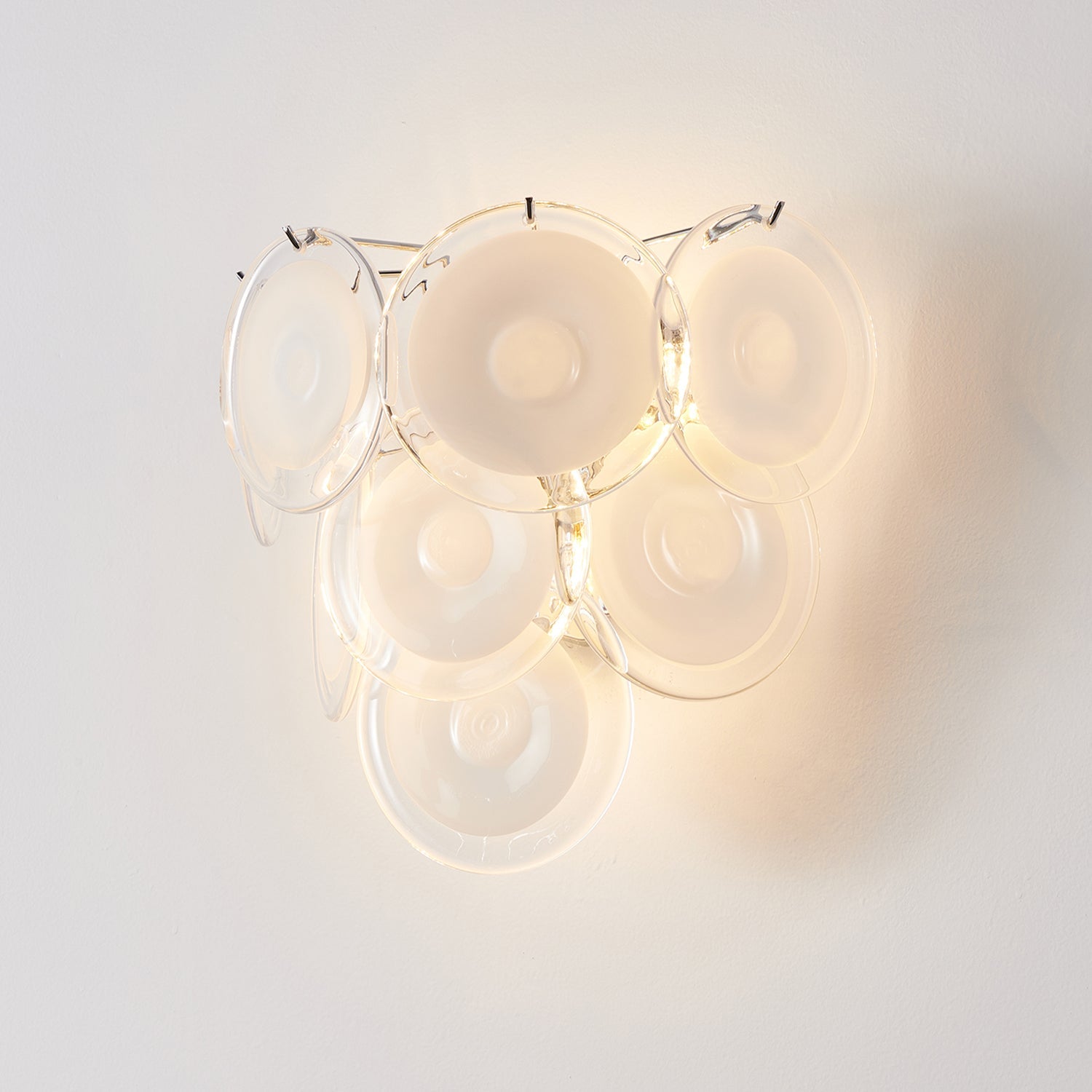 Vivelle Wall Light Ethereal Glass Petal - Neutral Decor