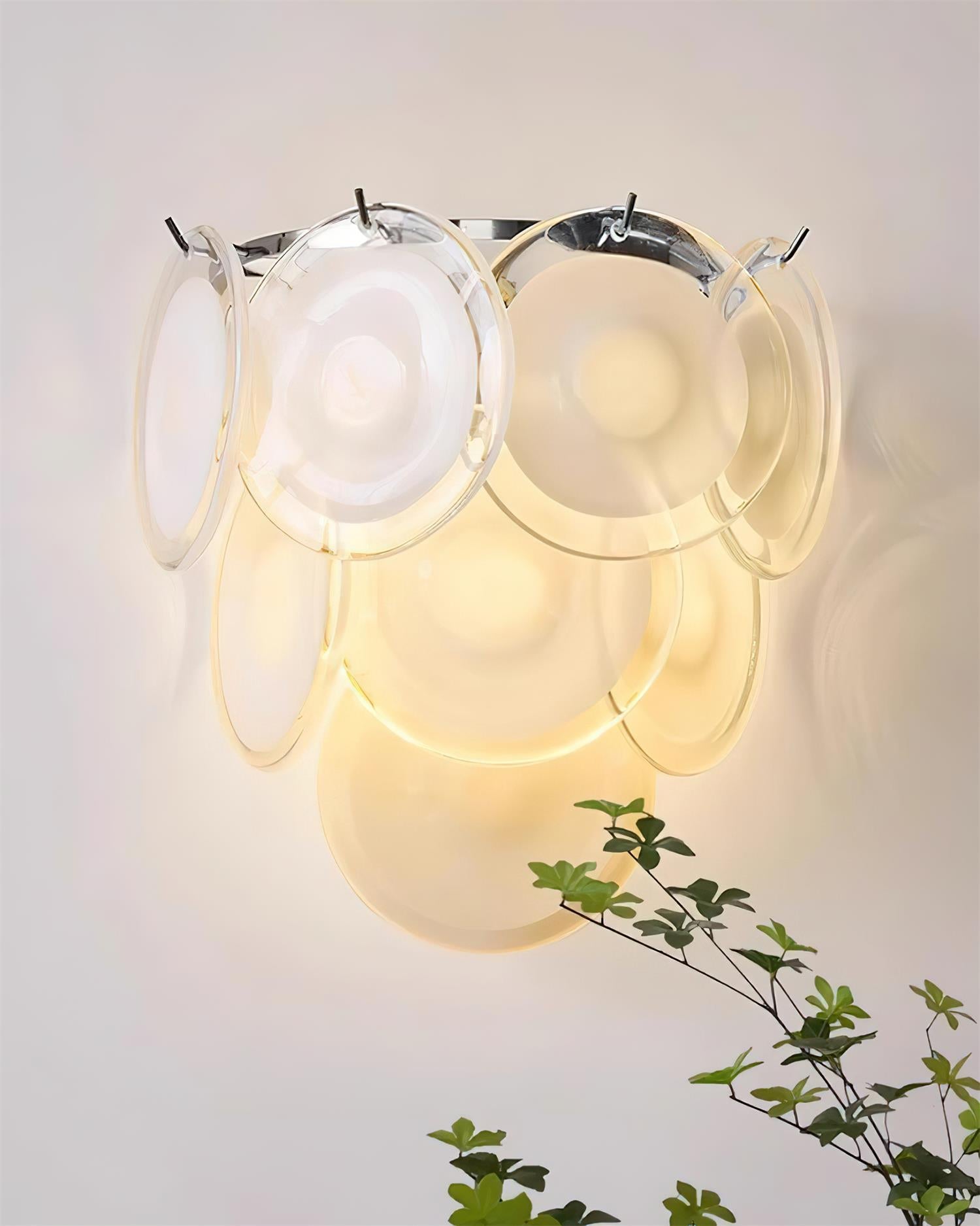 Vivelle Wall Light Ethereal Glass Petal - Neutral Decor