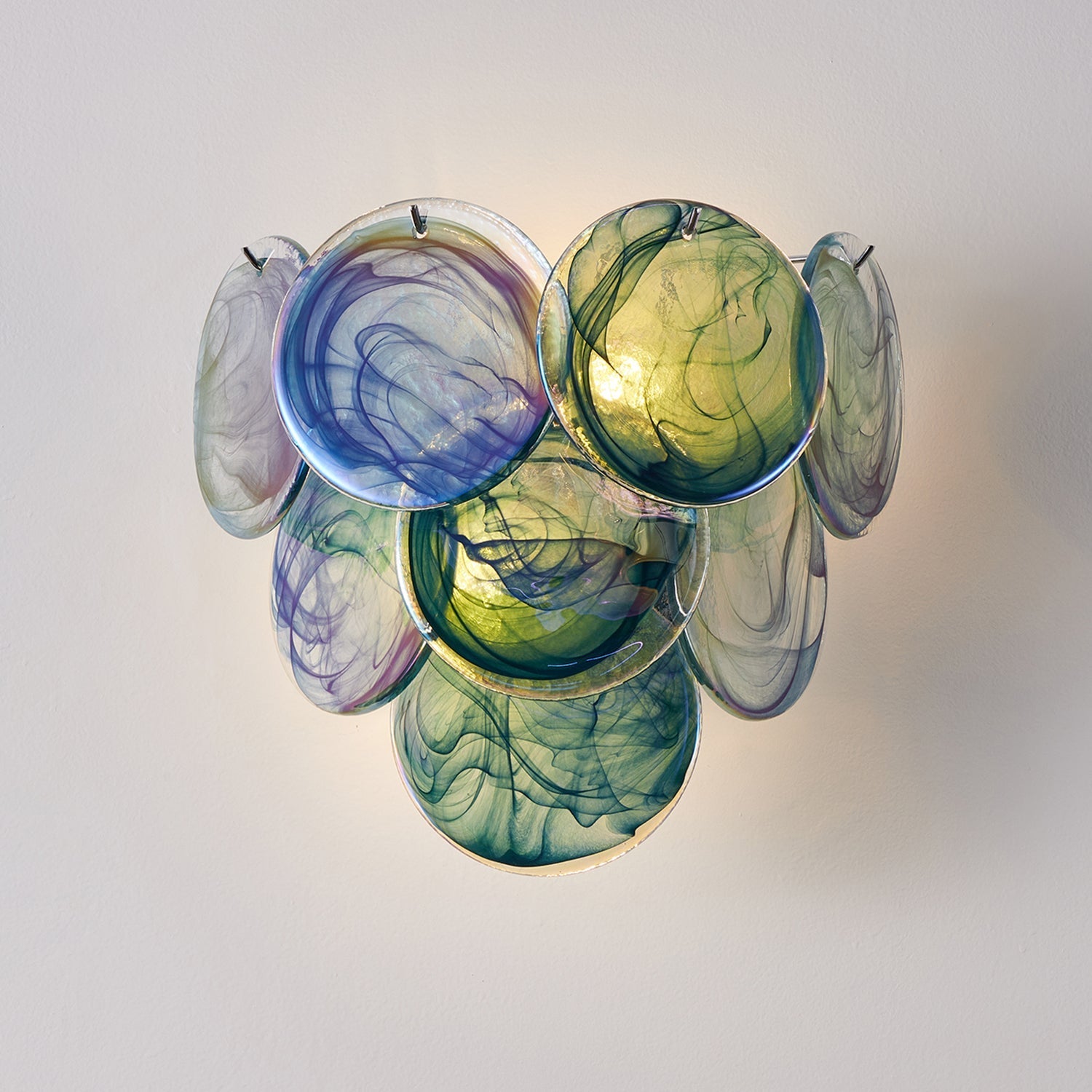 Vivelle Wall Light Ethereal Glass Petal - Neutral Decor