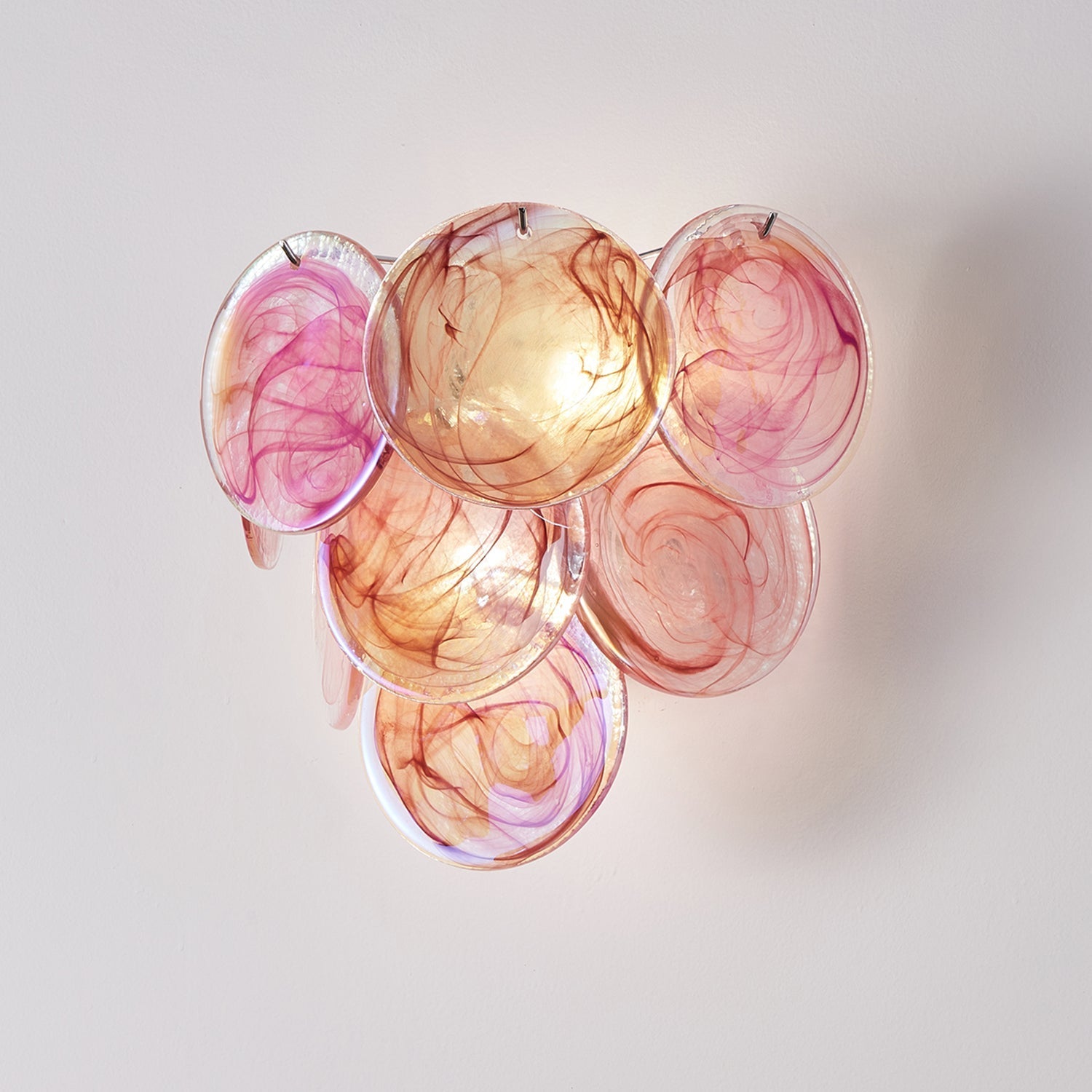 Vivelle Wall Light Ethereal Glass Petal - Neutral Decor