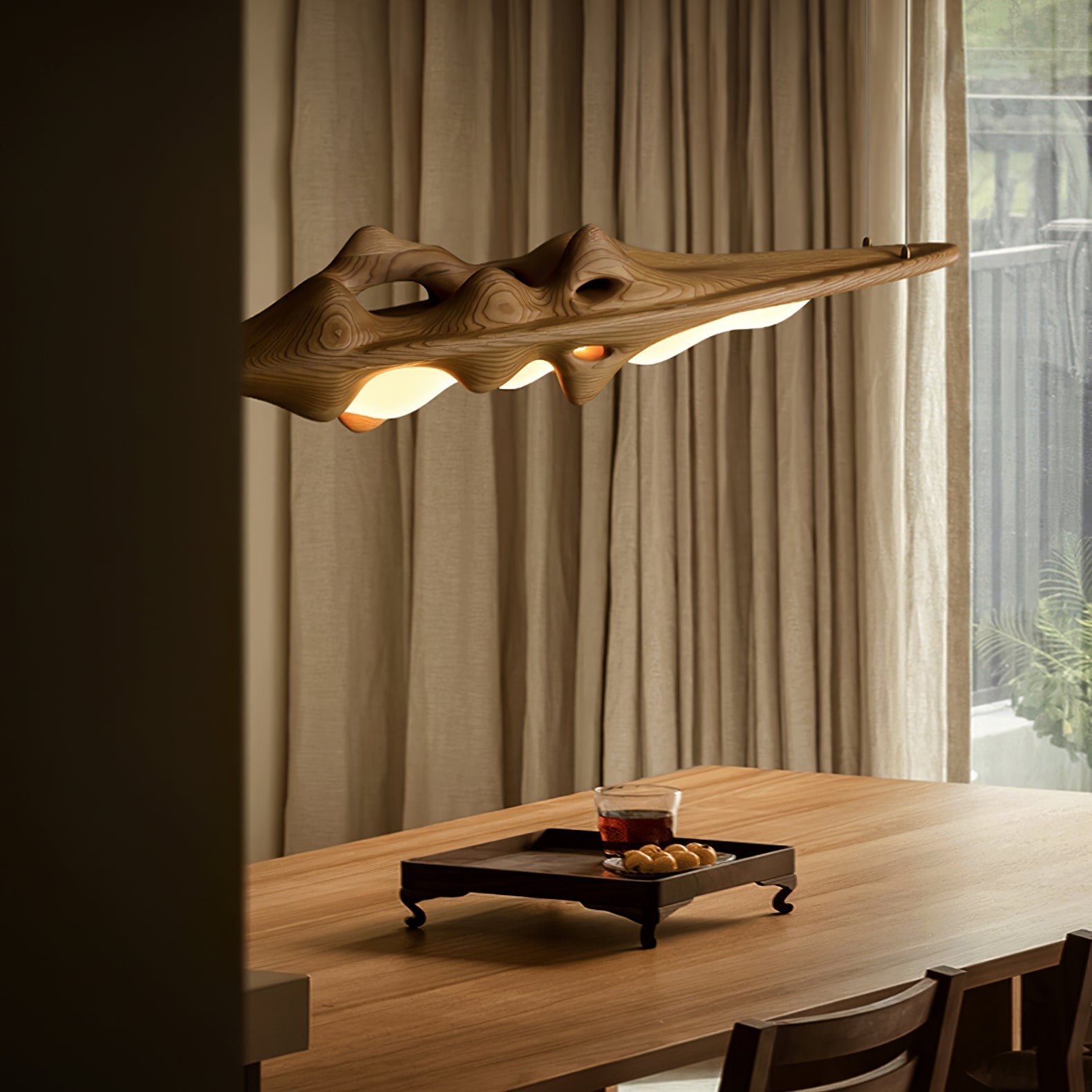 Ulsorira Topographic Wood Pendant Light